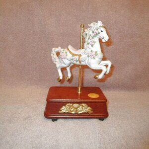 1989 VTG The San Francisco MUSIC BOX Carousel HORSE Goes Up & Down VIDEO Moves